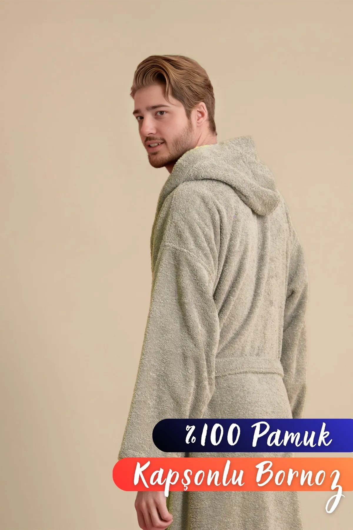 Miss Paris Home Unisex Pamuk Kapşonlu Erkek Bornoz | Kadın Bornoz